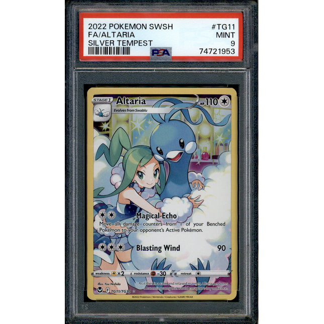 Altaria - TG11/TG30 - PSA 9 - Character Rare - Silver Tempest - Pokemon - 21953