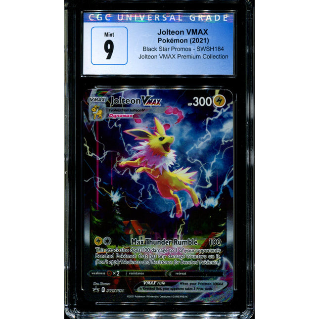 Jolteon VMAX - SWSH184 - CGC 9 - Black Star Promos - Alternate Art - Pokemon - 92357