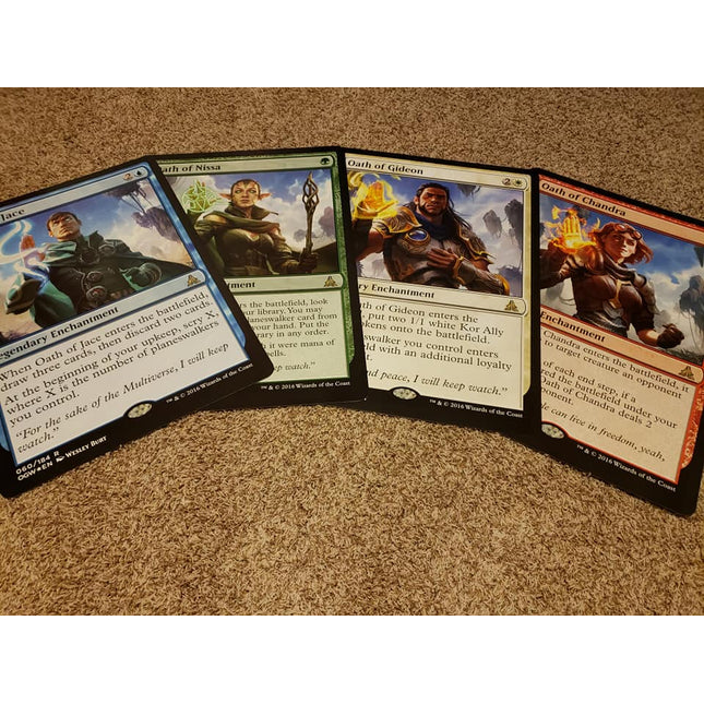 Magic the Gathering - Giant Oversized - Oath Set of 4 - Jace, Nissa, Gideon, Chandra - 19.5"x27"