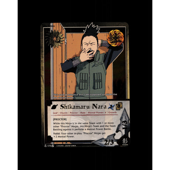 Shikamaru Nara - 578 - NM - 1st Edition - Foil - Naruto CCG - D4-222