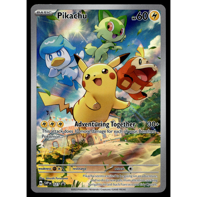 Pikachu - SVP 027 - NM - Full Art - ETB Promo - Pokemon - A10-14