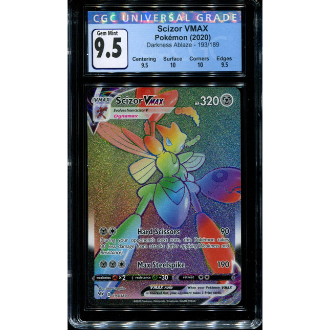 Scizor Vmax - 193/189 - CGC 9.5 Gem Mint - Darkness Ablaze - 68092