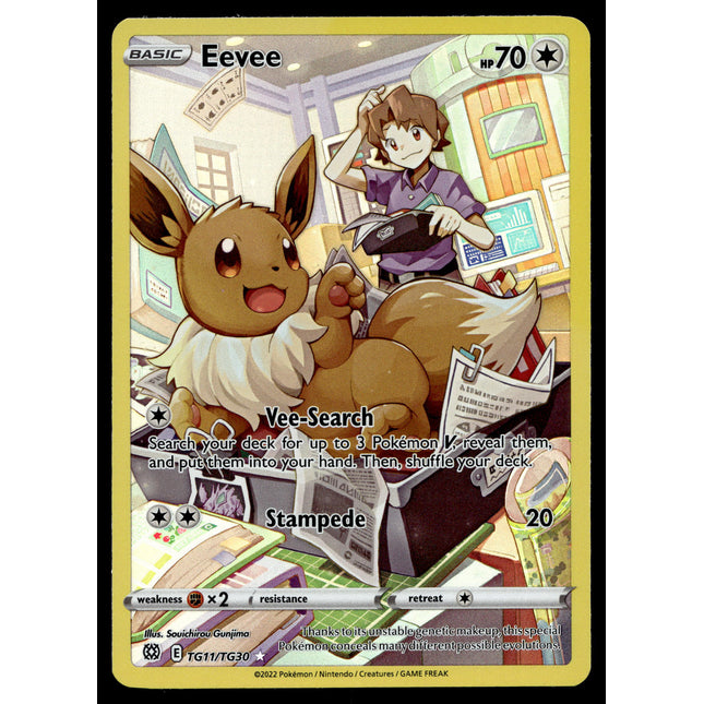 Eevee - TG11/TG30 - NM - Full Art - Brilliant Stars - Pokemon - A6-29