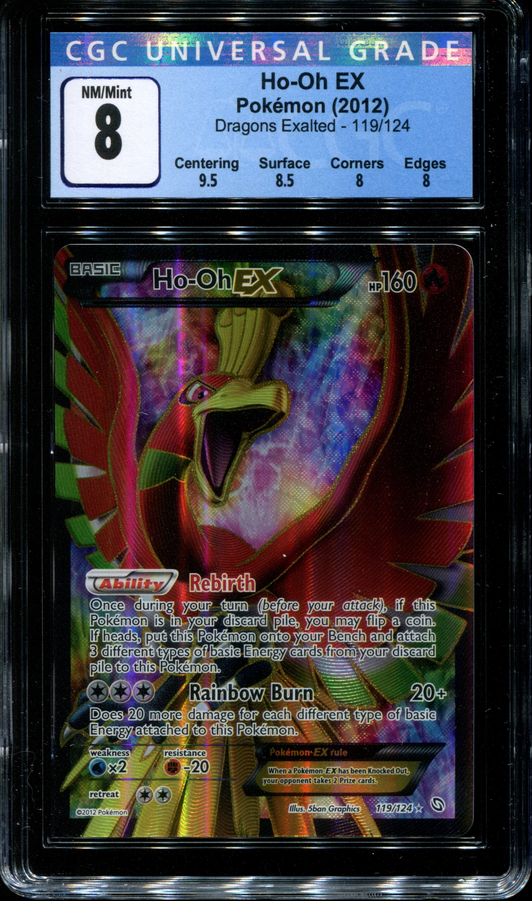 Ho-oh EX - 119/124 - CGC 8 NM/Mint - Dragons Exalted - 02005 – Squeaks Game  World