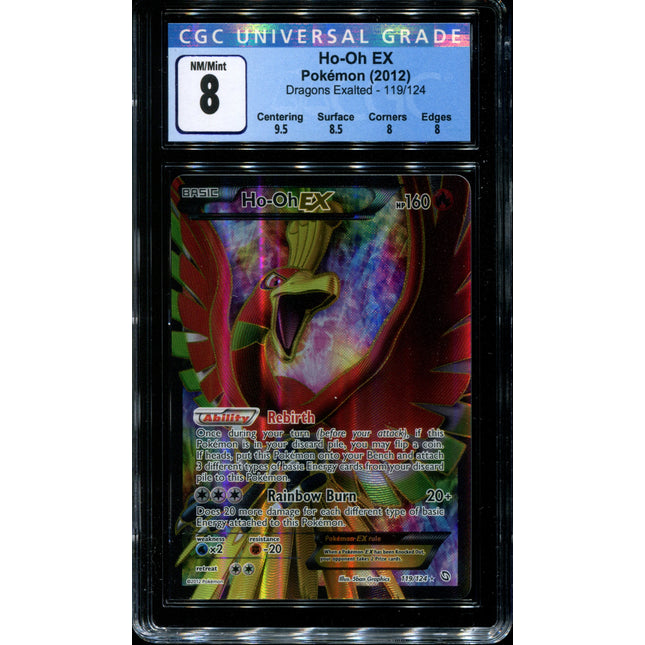 Ho-oh EX - 119/124 - CGC 8 NM/Mint - Dragons Exalted - 02005