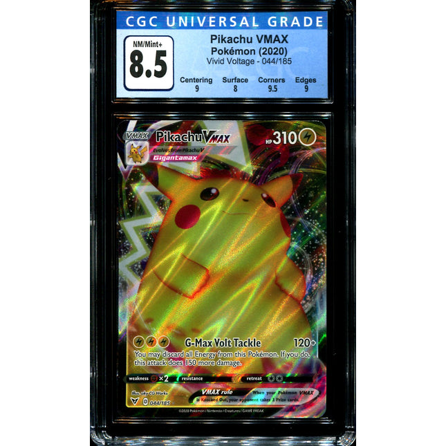 Pikachu Vmax - 044/185 - CGC 8.5 - Vivid Voltage - Pokemon - 28198