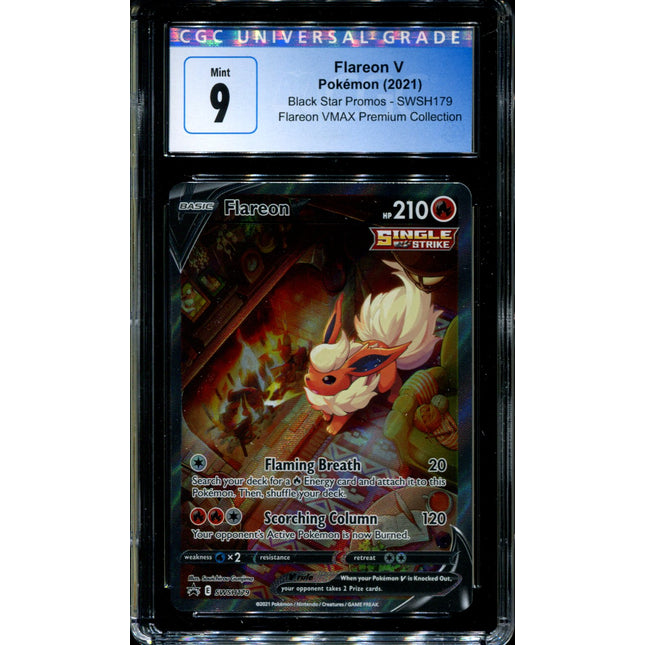 Flareon V - SWSH179 - CGC 9 - Black Star Promos - Alternate Art - Pokemon - 92297