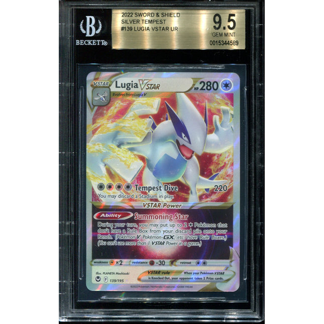 Lugia Vstar - 139/195 - BGS 9.5 - Secret Rare - Silver Tempest - Pokemon - 44589