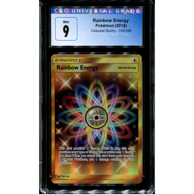 Rainbow Energy - 183/168 - CGC 9 - Celestial Storm - Secret Rare - Pokemon - 91329
