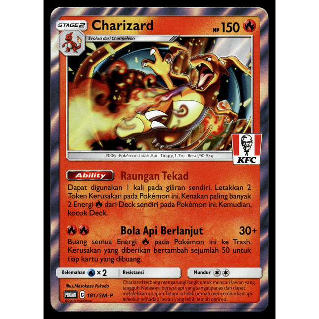 Charizard - 181/SM-P - PSA NM - Indonesian - KFC - Promo - Pokemon - A1-32