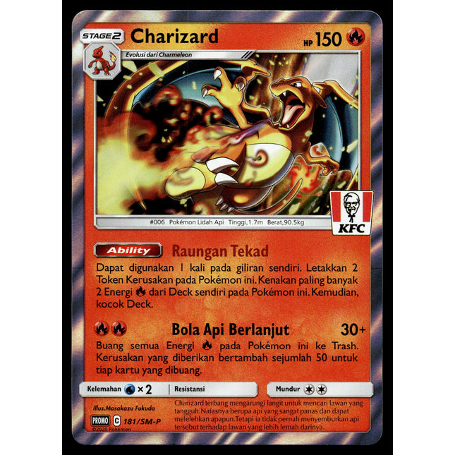Charizard - 181/SM-P - PSA NM - Indonesian - KFC - Promo - Pokemon - A1-33