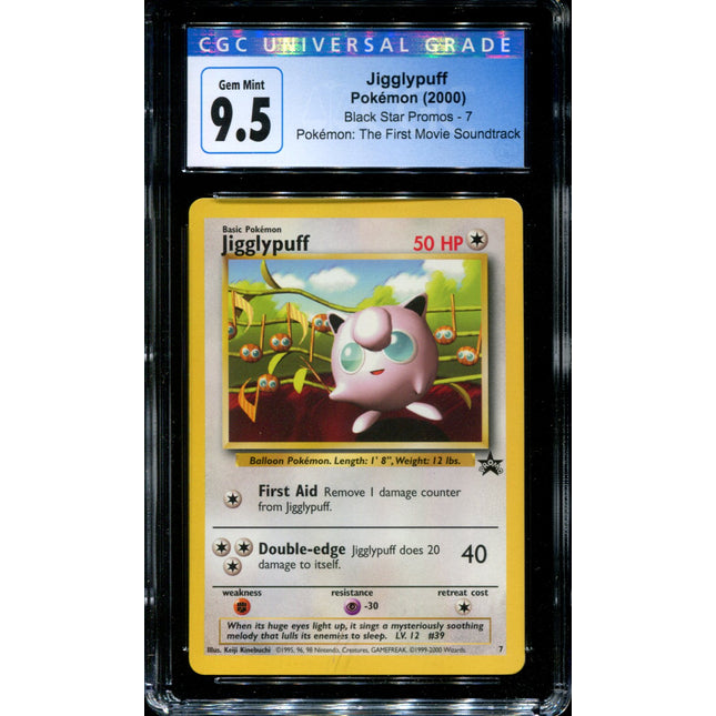 Jigglypuff - 7 - CGC 9.5 - Black Star Promo - First Movie Soundtrack - Pokemon - 54081