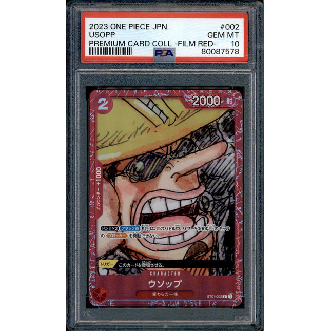 Usopp - ST01-002 - PSA 10 - Film Red Collection - Promo - One Piece - 87578