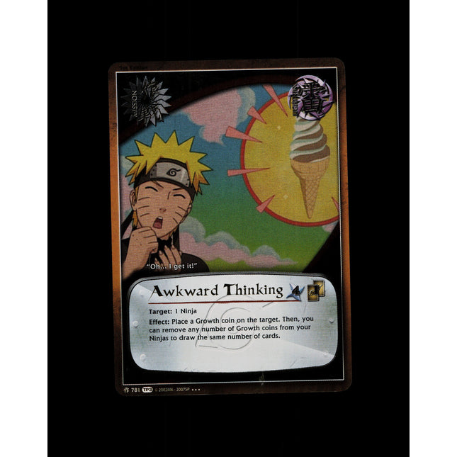 Awkward Thinking - 781 - NM - 1st Edition Foil - TP3 - Naruto CCG - D4-182