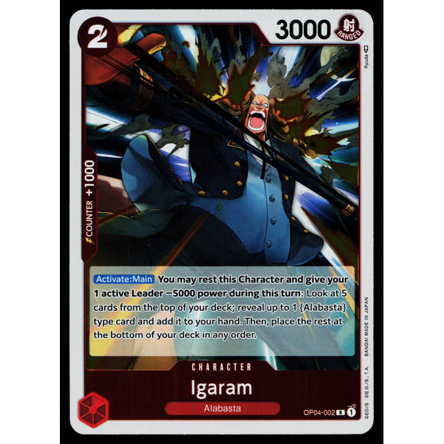 Igaram - OP04-002 - NM - Rare - English OP04 - One Piece TCG