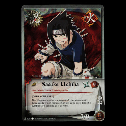Sasuke Uchiha - 026 - NM - Unlimited - Foil - Naruto CCG - D3-156