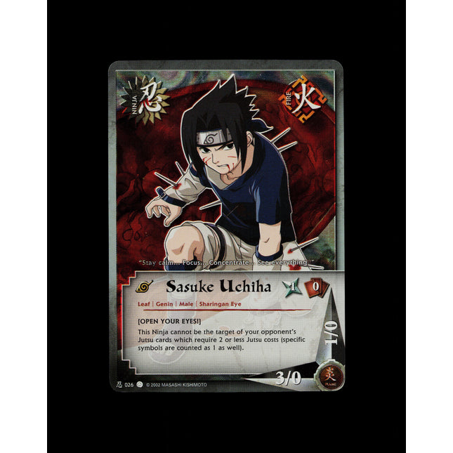 Sasuke Uchiha - 026 - NM - Unlimited - Foil - Naruto CCG - D3-156