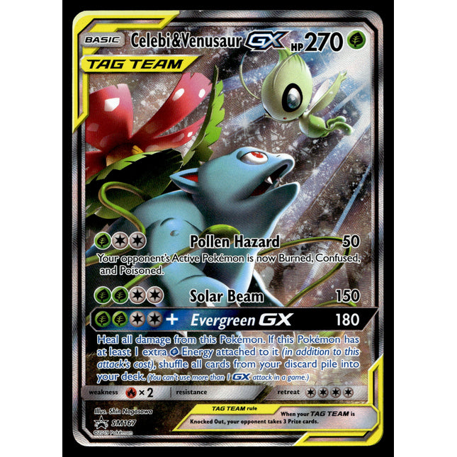 Celebi & Venusaur GX - SM167 - NM - Alt Art - Promo - Pokemon - A9-116