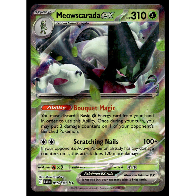 Meowscarada ex - 015/193 - NM - Ultra Rare - Paldea Evolved - Pokemon - A8-33