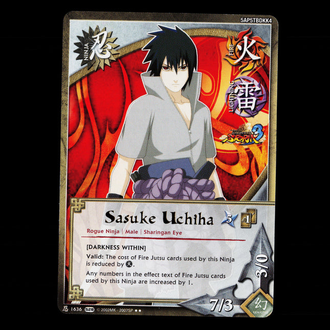 Sasuke Uchiha - 1636 - NM - Rare - S28 - Naruto CCG - E1-49