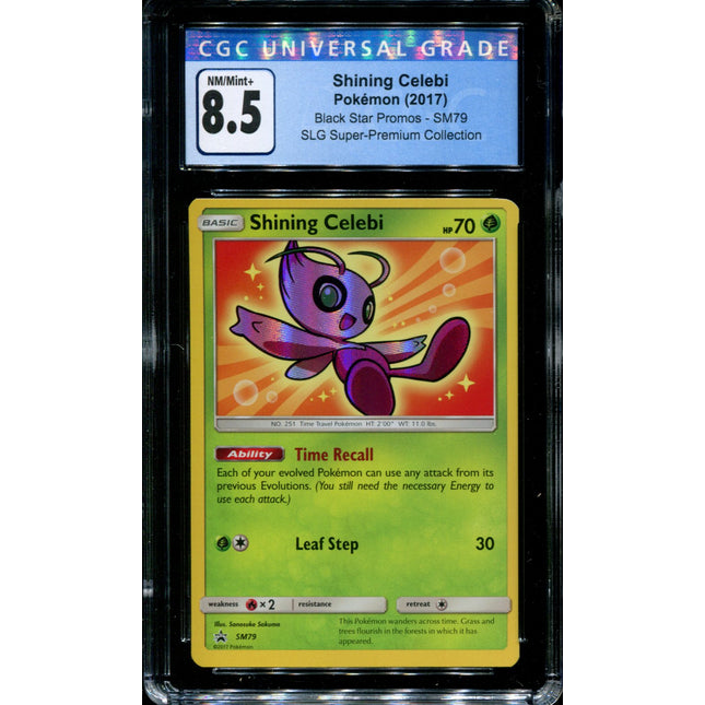 Shining Celebi - SM79 - CGC 8.5 - Black Star Promo - Shining Legends - Pokemon -  15128