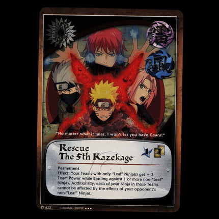 Rescue the 5th Kazekage - 622 - NM - Unlimited - Super Rare Foil - Naruto CCG - D3-127