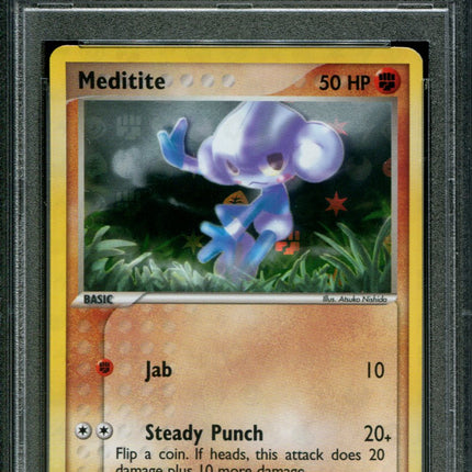 Meditite - 66/101 - PSA 8 - Reverse Holo - Hidden Legends - Pokemon - 80814