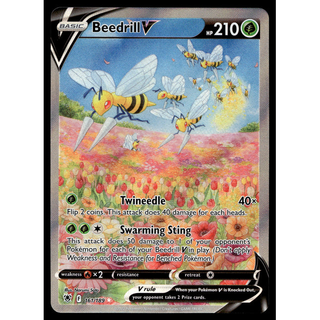 Beedrill V - 161/189 - NM - Alt Art - Astral Radiance - Pokemon - A9-123