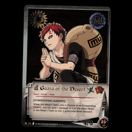 Gaara of the Desert - 112 - NM - Unlimited - Foil - Naruto CCG - E1-105