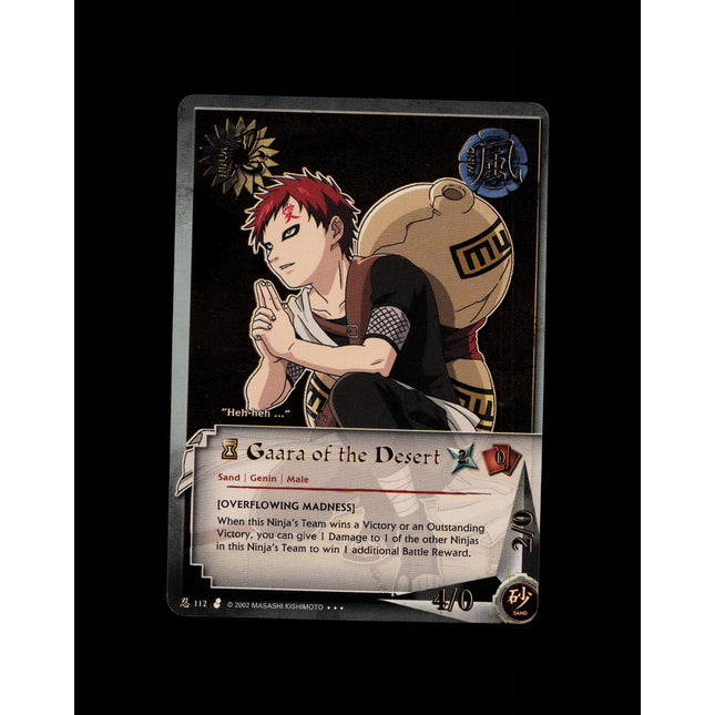 Gaara of the Desert - 112 - NM - Unlimited - Foil - Naruto CCG - E1-105