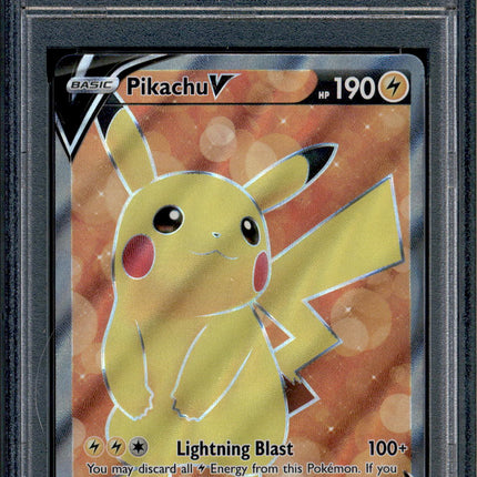 Pikachu V - 157/172 - PSA 8 - Full Art - Brilliant Stars - Pokemon - 68792