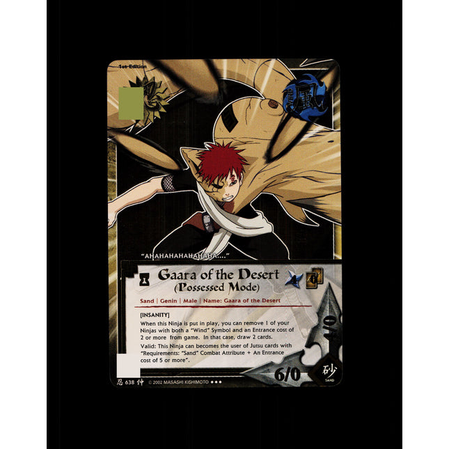 Gaara of the Desert (Possessed Mode) - 638 - NM - 1st Edition - Foil - Naruto CCG - D4-309