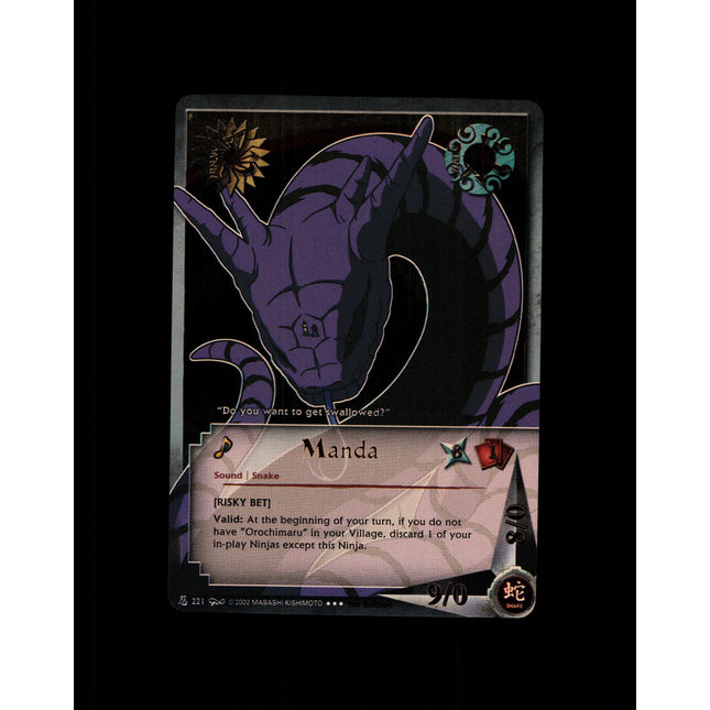 Manda - 221 - NM - 1st Edition - Foil - Naruto CCG - D4-263