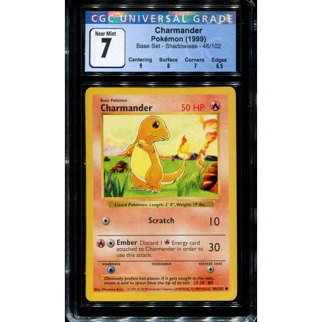 Charmander - 46/102 - CGC 7 - Shadowless - Base Set - 36490