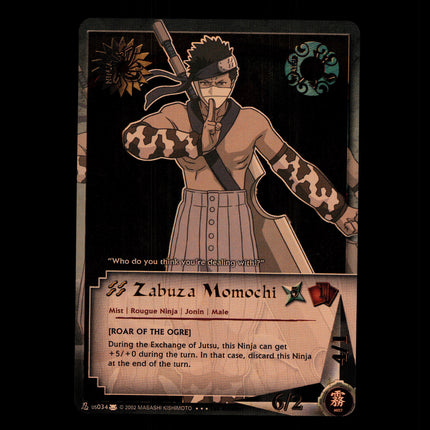 Zabuza Momochi - us034 - NM - 1st Edition - Foil - Naruto CCG - D4-205