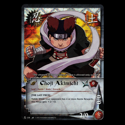 Choji Akimichi - 228 - NM - 1st Edition - Diamond Foil - Naruto CCG - D3-20
