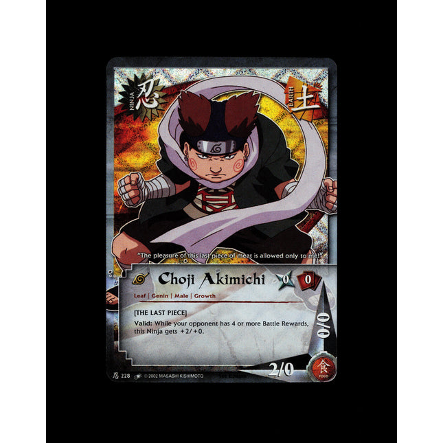 Choji Akimichi - 228 - NM - 1st Edition - Diamond Foil - Naruto CCG - D3-20