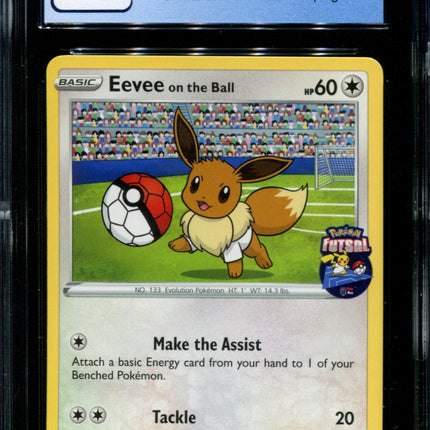 Eevee on the Ball - 002/005 - CGC 9 - Futsal Collection - UK Game Promo - Pokemon -  15043