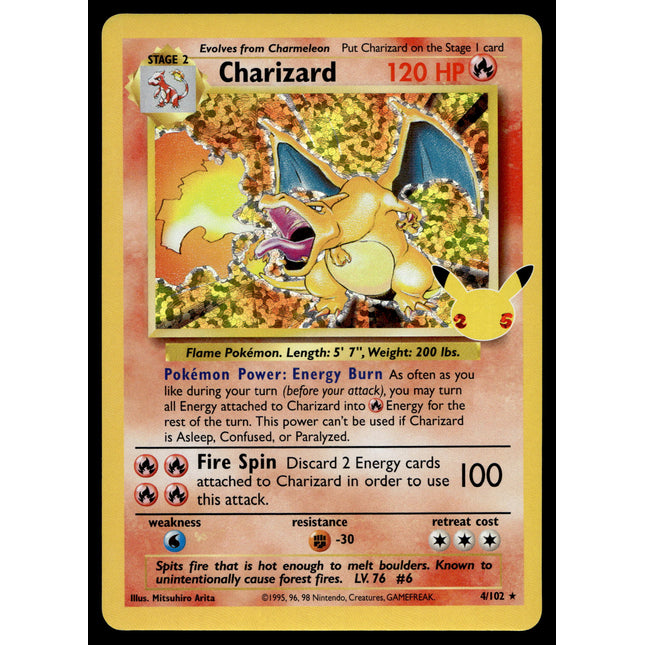 Charizard - 4/102 - NM - Holo - Celebrations - Pokemon - A6-55