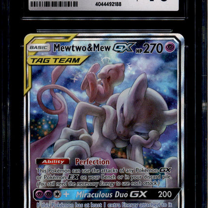 Mewtwo & Mew GX - SM191 - CGC 10 - Alt Art - Promo - Pokemon - 92188