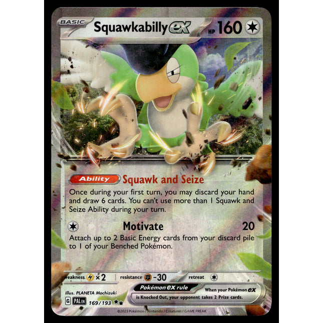 Squawkabilly ex - 169/193 - NM - Ultra Rare - Paldea Evolved - Pokemon - A8-51