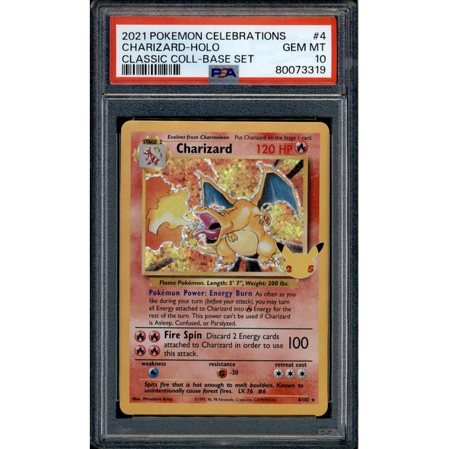 Charizard - 4/102 - PSA 10 - Holo - Celebrations - Pokemon - 73319