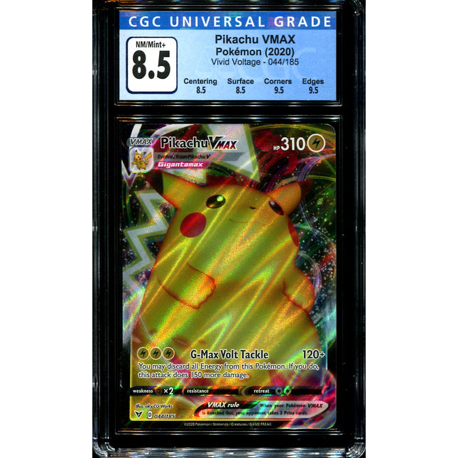 Pikachu Vmax - 044/185 - CGC 8.5 - Vivid Voltage - Pokemon - 28186