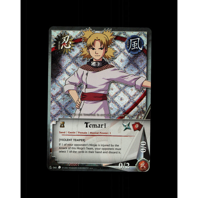 Temari - 060 - NM - 1st Edition - Diamond Foil - Naruto CCG - D4-234