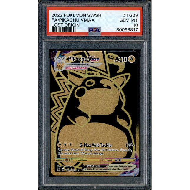 Pikachu Vmax - TG29/TG30 - PSA 10 - Secret Rare - Lost Origin - Pokemon - 68817