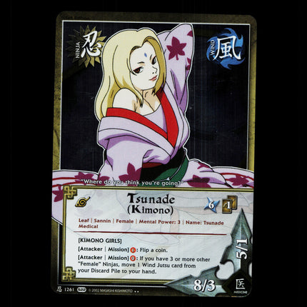Tsunade (Kimono) - 1261 - NM - 1st Edition Foil - S22 - Naruto CCG - D4-92