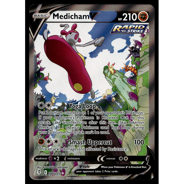 Medicham V - 186/203 - NM - Alt Art - Evolving Skies - Pokemon - A9-121