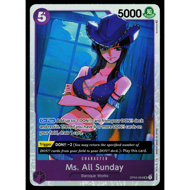 Ms. All Sunday - OP04-064 - NM - Super Rare - English OP04 - One Piece TCG