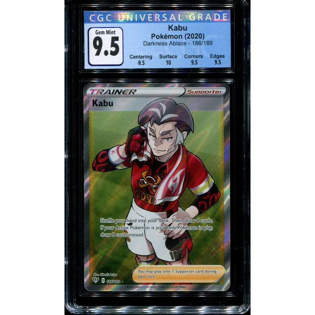 Kabu - 186/189 - CGC 9.5 Gem Mint - Darkness Ablaze - 68223