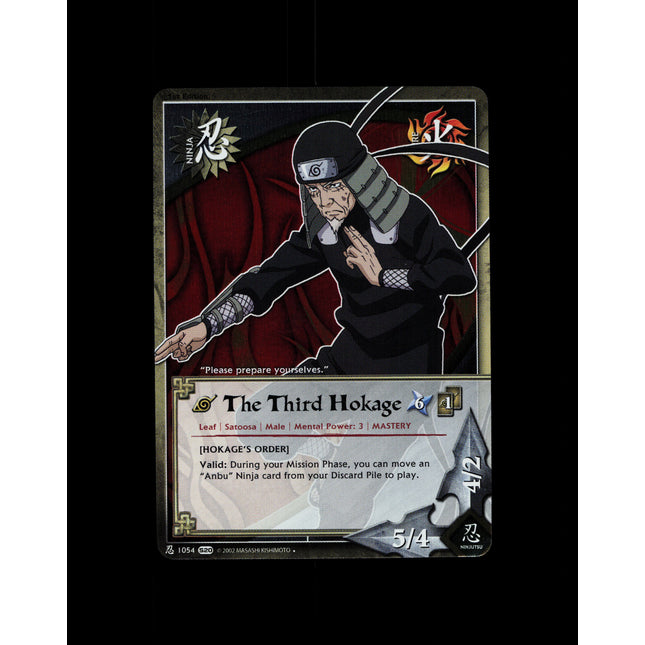 The Third Hokage - 1054 - NM - 1st Edition Foil - S20 - Naruto CCG - D3-112